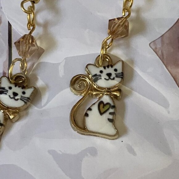 Cat Earings and Stretch Bracelet - Picture 4 of 4